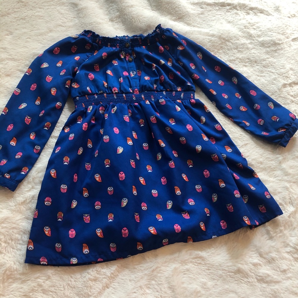 Blue owl dress